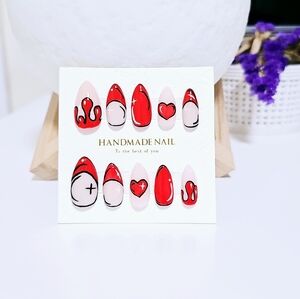 Elegant Design Red Comics cartoon press on nails-halloween nails
